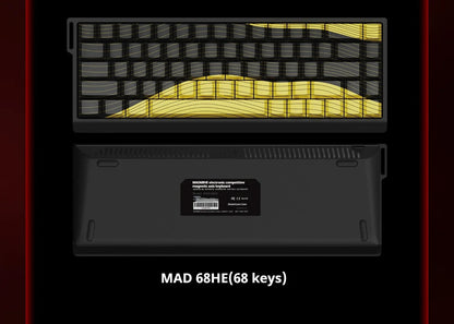 FGG MAD60 Gaming-RGB-Tastatur mit magnetischen Schaltern, fürs Gaming, Full-Key-Hot-Swap, schnelle Reaktionszeit, individuell anpassbare Gaming-Tastatur für Einsteiger