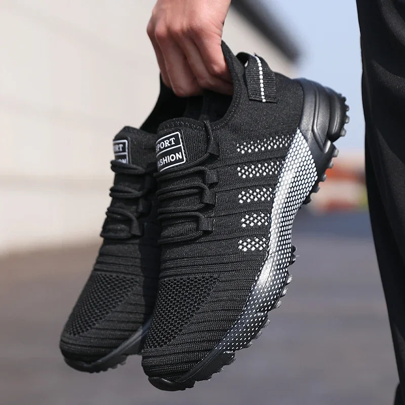 Casual herensneakers van mesh, lichtgewicht en ademend, met zachte zool – instap hardloopschoenen, lage loafers en trainers voor heren