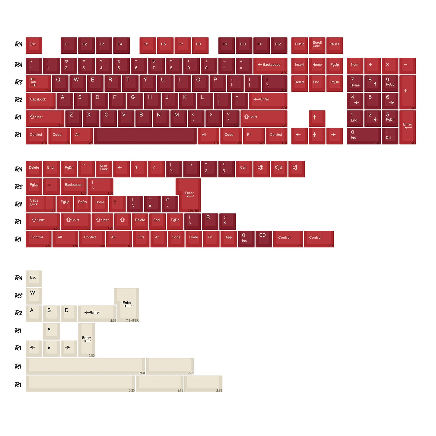 KBDiy GMK MarrsGreen Tastenkappen Retro PBT ISO Double-Shot Cherry-Profil Tastenkappen für MX-Switches Mechanische Gaming-Tastatur-Tastenkappen