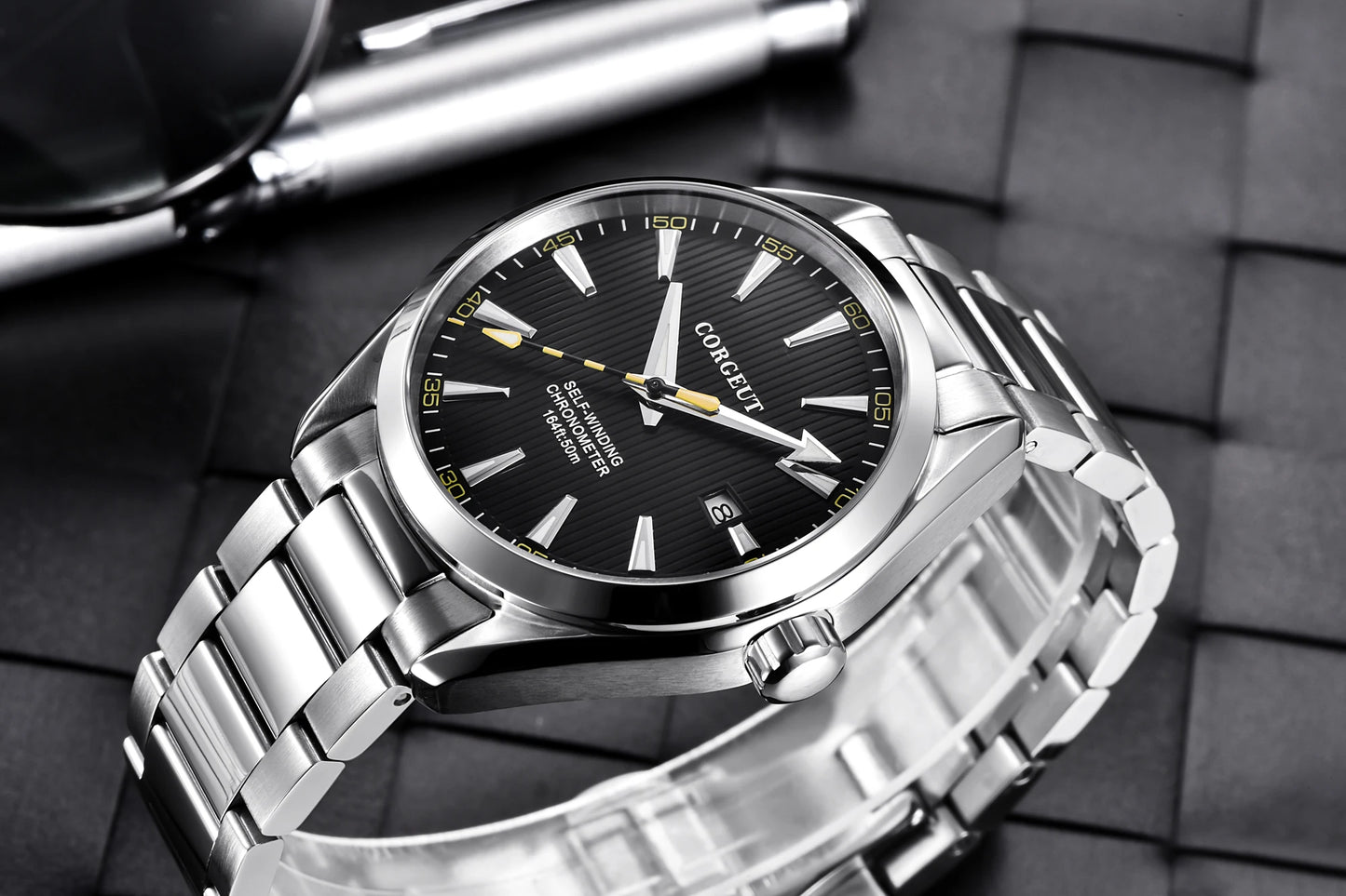 CORGEUT 41mm Luxury NH35 MOVEMENT Watch for Man Sapphire Glass Sport Clock Watch Automatic Relogio Masculino Mechanical Watches