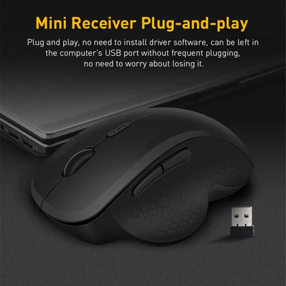 Wireless Mouse Rechargeable Bluetooth Mouse 4000DPI Silent Mice 2.4G USB Gaming Receiver for Mackbook PC Laptop Accessories