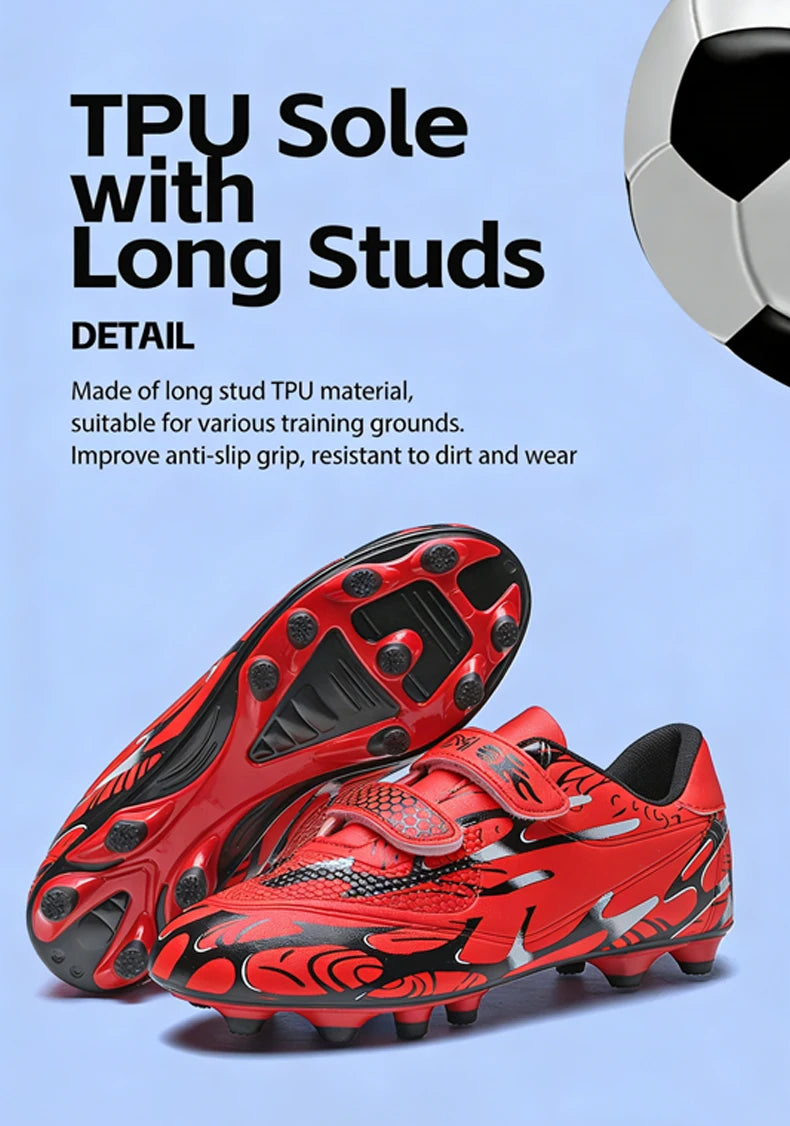 Kinder-Fußballschuhe für die Schule, professionelle Fußballstollen für Rasen, Trainings-Sportschuhe für Jungen, Outdoor- und Futsal-Fußballschuhe 28-38