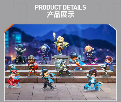 POP MART Genuína Overwatch Play Of The Game Series Blind Box — Figuras colecionáveis em PVC, ornamentos de secretária e modelos de brinquedo para fãs