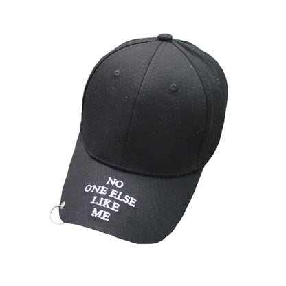 Kvinder Mænd Hip Hop K-pop Snapback-baseballkasket Ensfarvet med ring Sport Dans Rejse Elsker Far-kasket Kasketter Streetwear Justerbar