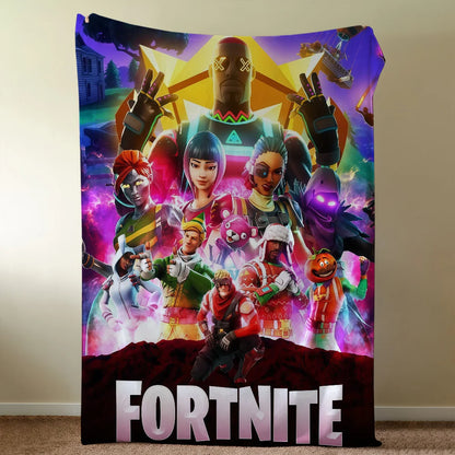 Superkuschelige Plüsch-Kuscheldecke fürs Wohnzimmer F-FORTNITES-ES, Spielzimmer, Sofa, Couch, Kindergeburtstagsgeschenke