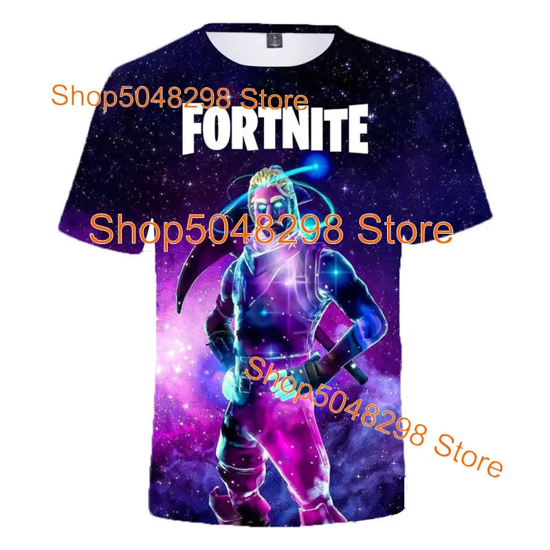 Bushranger Fortnite T-Shirt für Kinder, 3D-Print Banana Peely T-Shirt für Herren und Damen, Tee im Battle-Royale-Game-Design, Sommer-Top, Geburtstagsgeschenke