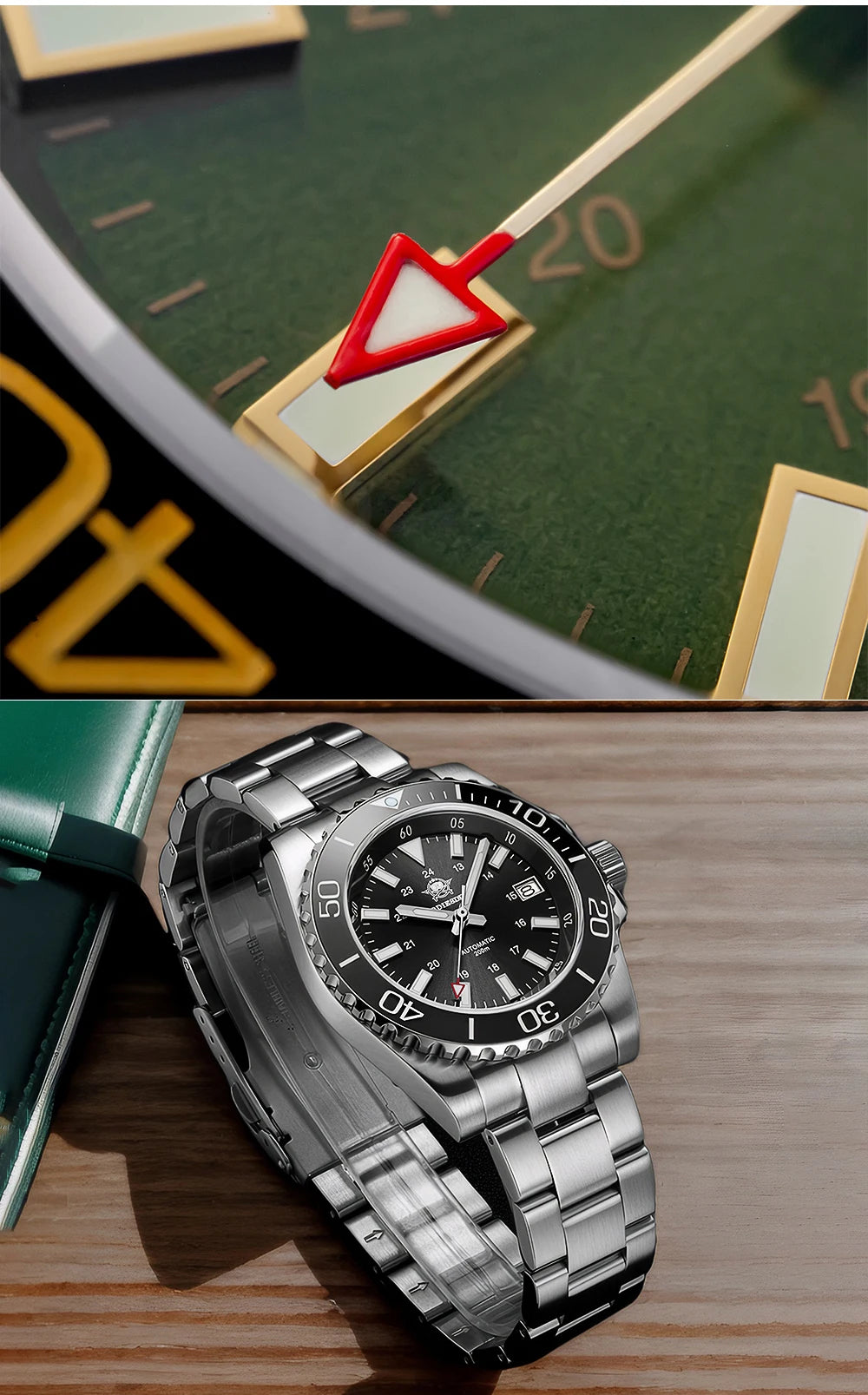 ADDIESDIVE Men Luxury Watch Sapphire Crystal Ceramic Ring 20Bar Diving Luminous Automatic Mechanical Watch Exquisite Gift Clock