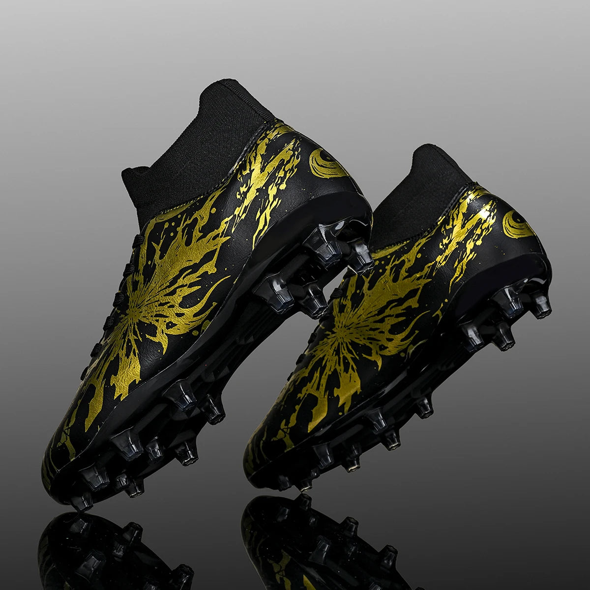Chaussures de football pour hommes AG FG, chaussures de football pour terrain ferme, respirantes, en PU, anti-abrasion, pour les matchs et l'entraînement quotidien des adultes