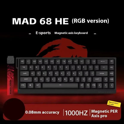 FGG Madlions Mad60 Mad68 He Mechanical Keyboard Magnetic Switch 8k Wired Rgb Hot Swap Custom Keyboard Esport Game Gift Accessory