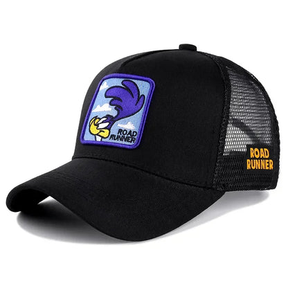 Casquette unisexe anime/dessin animé avec écusson brodé, casquette de baseball, casquette de camionneur, casquettes en maille, chapeau de soleil