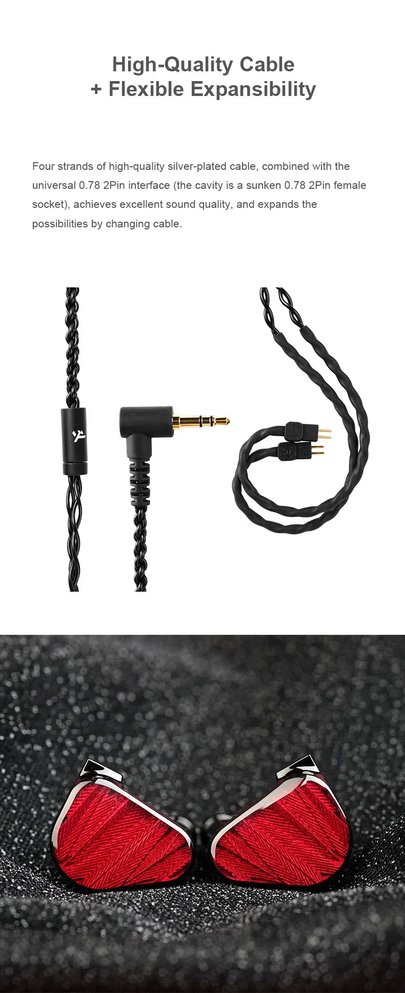 TRUTHEAR x Crinacle ZERO:RED earphone Dual Dynamic Drivers In Ear Headphone with 0.78 2Pin Cable