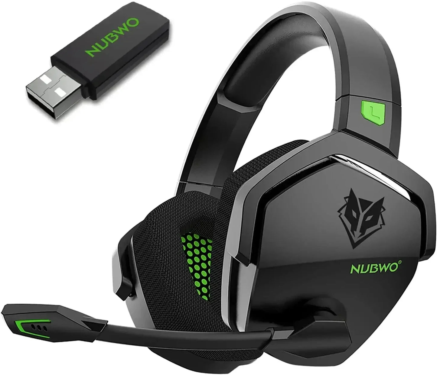 NUBWO G06 Pro Wireless Gaming Headset with Charging Station – Bluetooth 5.3 Gaming Headphones for PS5, PS4 & PC with ENC Microphone and 120-Hour Battery Life