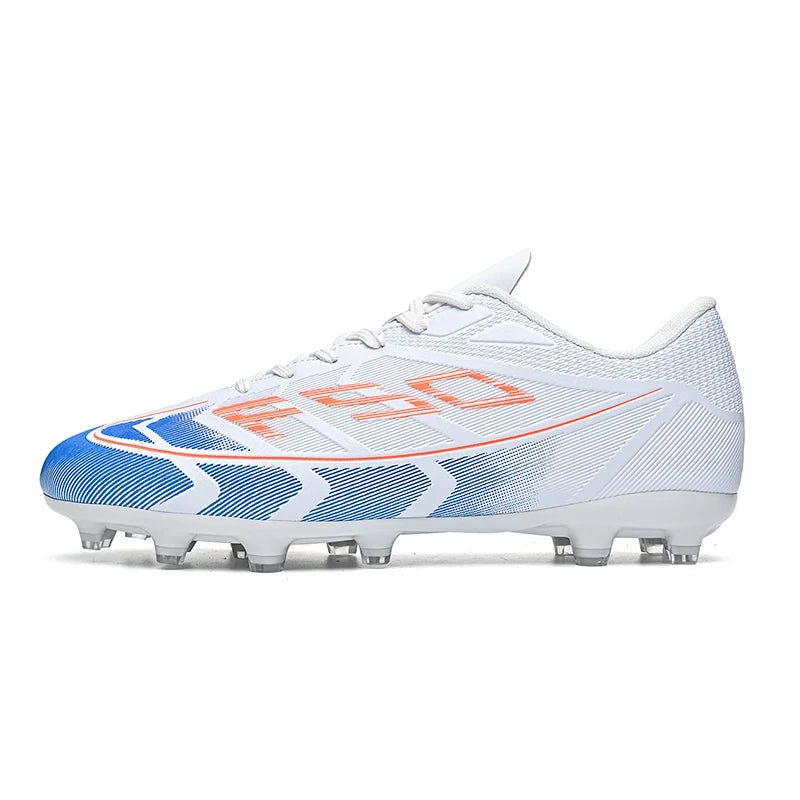 Chaussures de football populaires à tige basse FG/TF, unisexe, pour terrain, entraînement rapide, crampons antidérapants à crampons longs