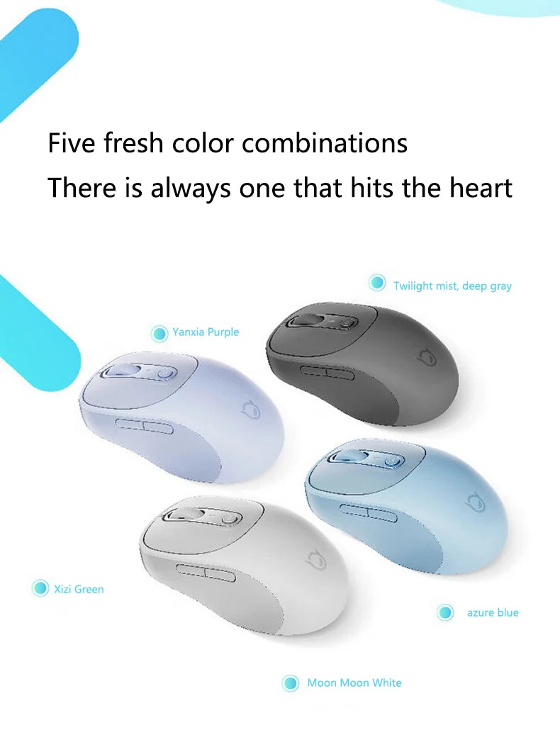 Mouse Lenovo Xiaoxin Bluetooth Wireless Mouse M3 Twilight Gray Light Sound Three Bluetooth Office Mouse