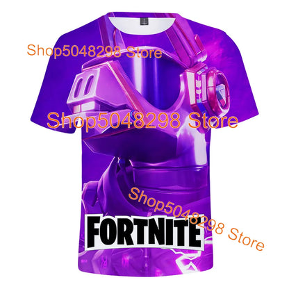 Bushranger Fortnite T-Shirt für Kinder, 3D-Print Banana Peely T-Shirt für Herren und Damen, Tee im Battle-Royale-Game-Design, Sommer-Top, Geburtstagsgeschenke