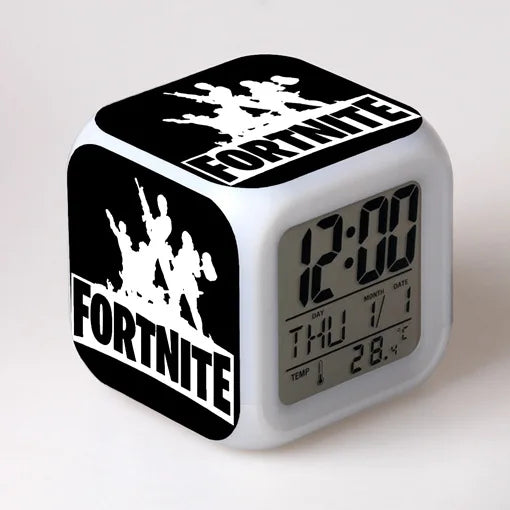 Fortnite Alarm Clock Cute Fashion Cartoon Personalized Creative Kawaii Minimalist LED Alarm Clock Gift for Friends' Birthday