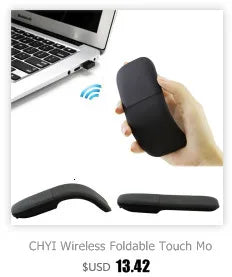 Bluetooth Wireless Arc Touch Mouse For Microsoft PC Laptop 1200DPI Optical Folding Mause Slim Notebook Gaming Computer Mice