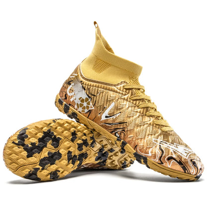 Chaussures de football pour hommes et femmes, crampons antidérapants pour terrain synthétique, baskets de futsal, chaussures de football à crampons pour terrain gazonné, support de cheville, pour l'extérieur