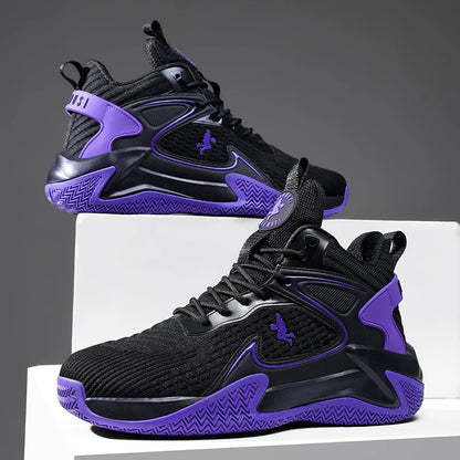 Chaussures de basket-ball pour hommes, respirantes, avec amorti, antidérapantes, résistantes à l'usure, chaussures de course, chaussures de sport pour la salle de sport, baskets de basket-ball pour hommes.