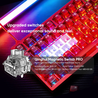 IROK MG75 V2 MG75V2 magnetische Gaming-Tastatur aus Aluminium, mechanisch, Rapid Trigger 0.07ms, 8KHz, 0.001mm, 512K Abtastrate, Gamer-Tastatur