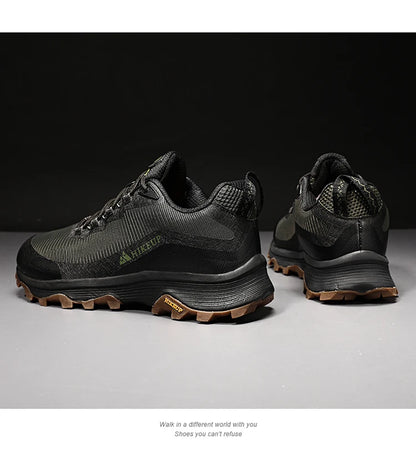 HIKEUP Outdoor Running Shoes Men Women Anti-skid Hiking Camping Sports Trail Male Safety Footwear Comfort Trekking Sneakers