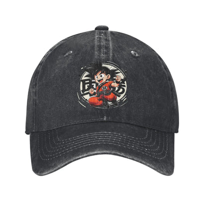 Goku Anime Dragon Ball Men Women Baseball Caps Distressed Denim Hats Cap Vintage Outdoor Running Adjustable Fit Headwear