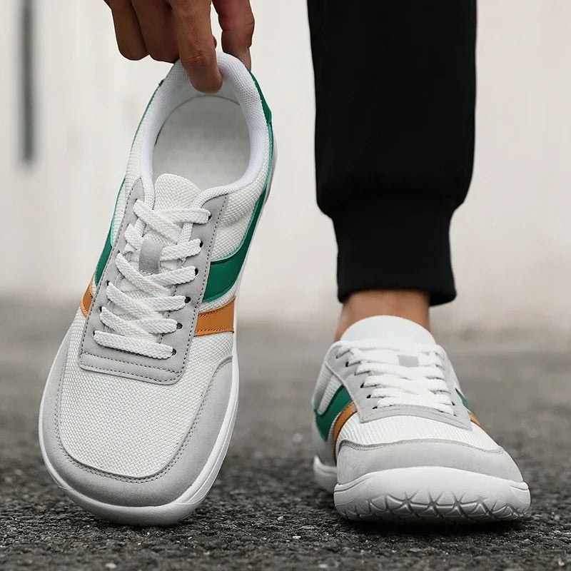 New Wide Toe Men Shoes Casual Soft Sole Wide Last Shoes Walking Sneakers 2025 Breathable Unisex Mesh Comfortable Barefoot Shoes