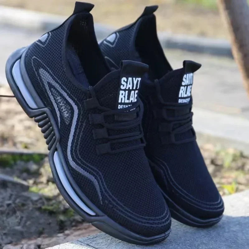 Men Shoes Slip-On Fashion Sneakers Male Sport Running Shoes Breathable Gym Training Walking Tennis Shoes Non-Slip Workout Flats