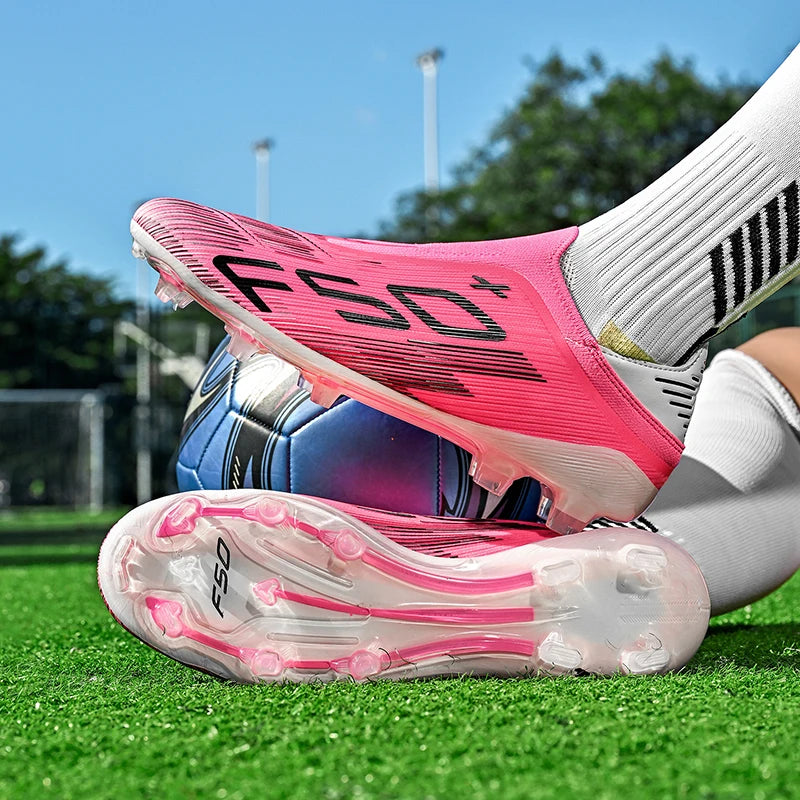 Chaussures de football F50 pour hommes, crampons d'entraînement rapides, chaussures de football antidérapantes pour extérieur, Chuteira Campo 35-45