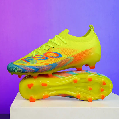 Nouvelles chaussures de football pour hommes, chaussures d'entraînement, crampons longs antidérapants FG, chaussures de football ultralégères, crampons d'extérieur, livraison directe