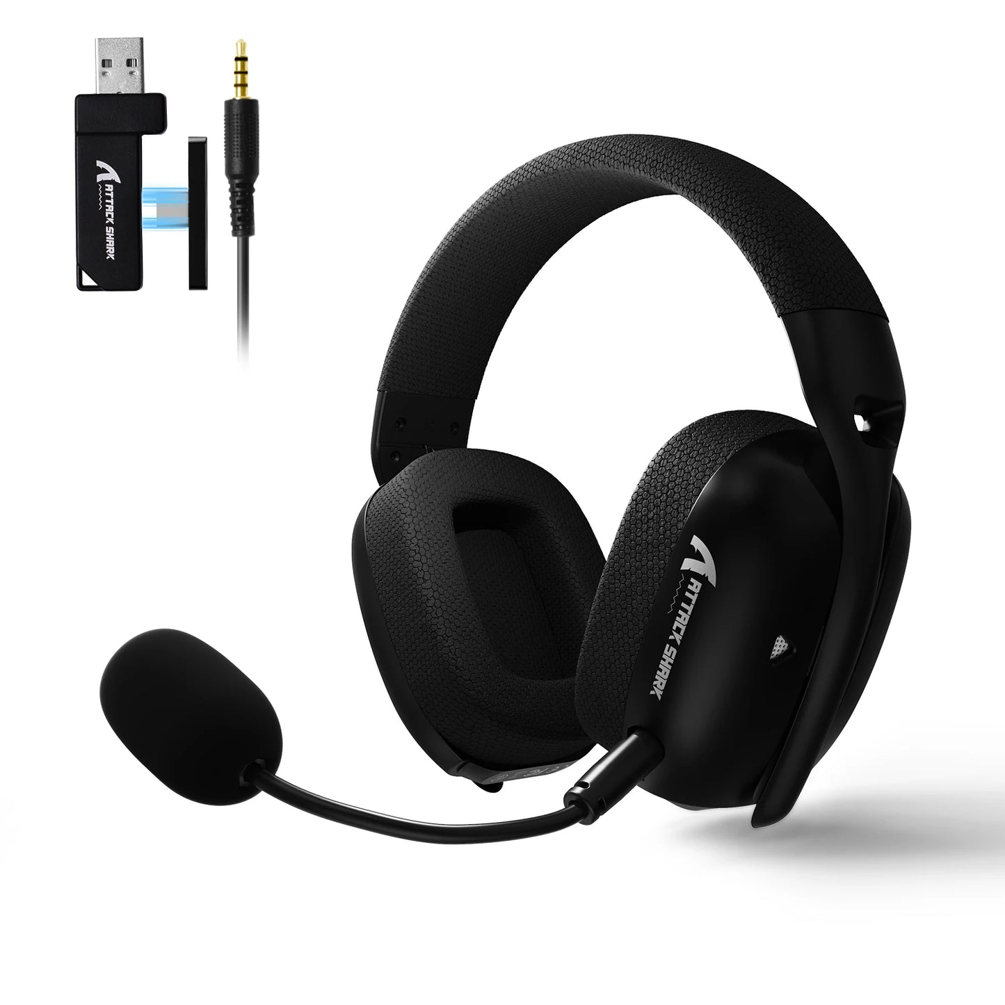 ATTACK SHARK L80PRO 3-IN-1 Gaming Headset can make more stable connection & low-latency,dual microphone design ,40mm