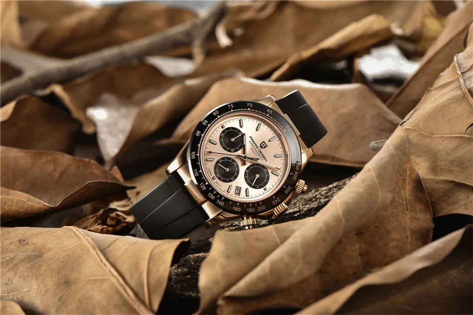 PAGANI DESIGN V2 40MM Meteorite dial Men Quartz Watches Sapphire Retro Chronograph  Waterproof Watch For Men Reloj0 hombr