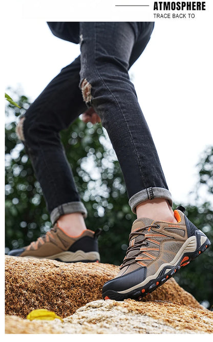 Scarpe da trekking da uomo Brand in mesh traspirante, scarpe da viaggio outdoor impermeabili per caccia e pesca, scarpe sportive da montagna, fuoristrada e riding