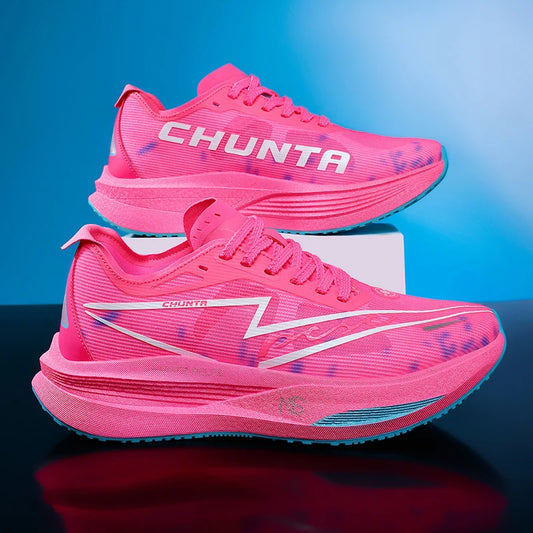 Zapatillas de running con placa de carbono para maratón, para hombre y mujer, deportivas especializadas, transpirables, ligeras y cómodas Chunta