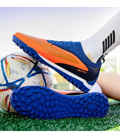 Nuove scarpe da calcio da uomo per esterno con tacchetti, traspiranti, antiscivolo, per adulti, scarpe sportive da calcio con tacchetti lunghi per allenamento, ragazzi e partite, confortevoli