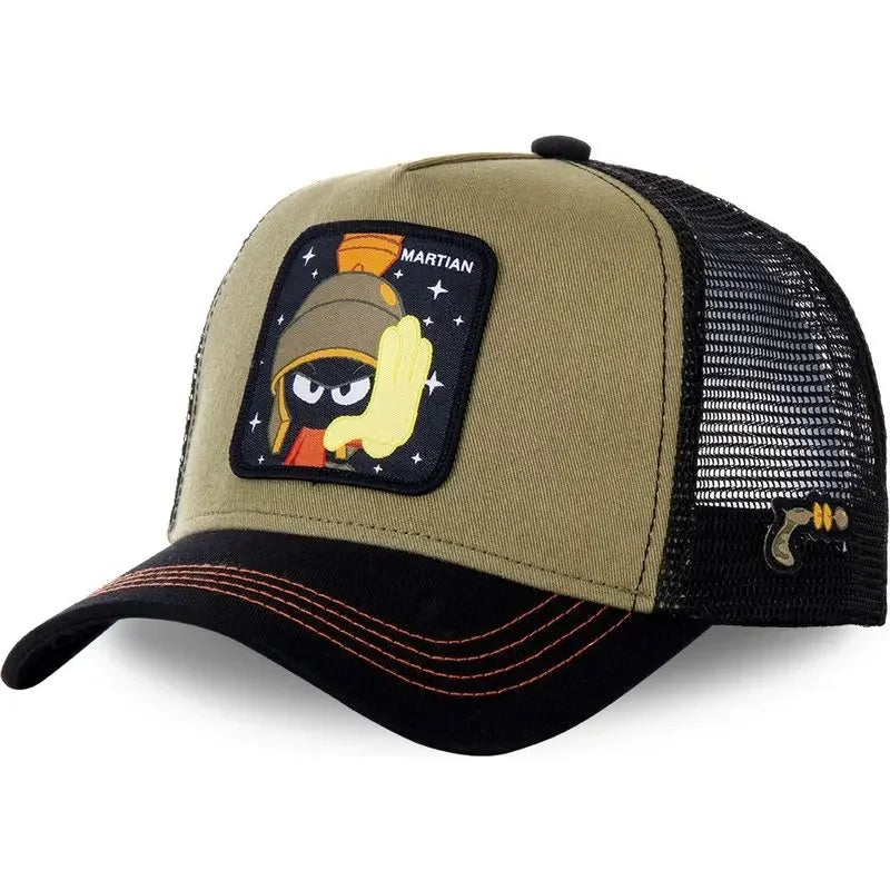Casquette unisexe anime/dessin animé avec écusson brodé, casquette de baseball, casquette de camionneur, casquettes en maille, chapeau de soleil