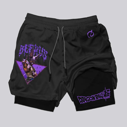 Dragon Ball Majin Buu & Goku American Sports Shorts for Men Summer Comfortable Double Layer Breathable Loose Fit Pants