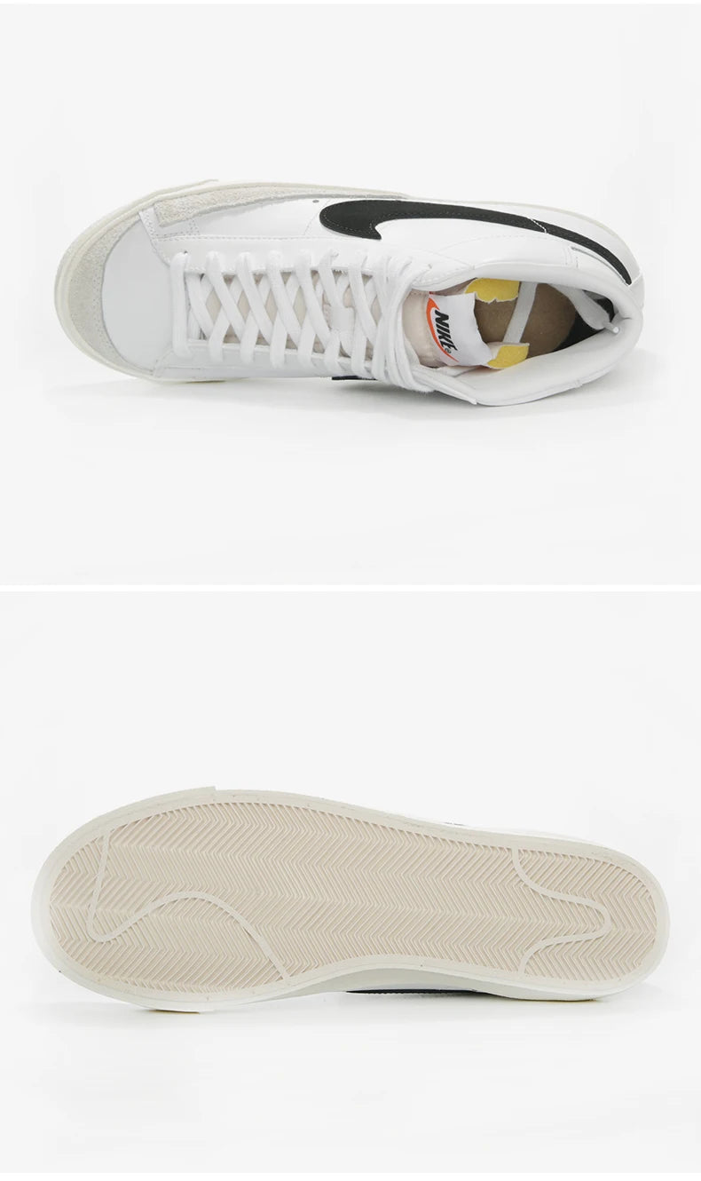 Nike Official Authentic BLAZER MID '77 Men's and Women's Casual Comfortable Sneakers BQ6806-100