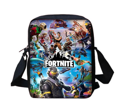 Mochila escolar infantil con bolso de hombro y estuches para lápices, bolsas escolares con diseño de juego popular F-FortniteS para niños y niñas, el mejor regalo