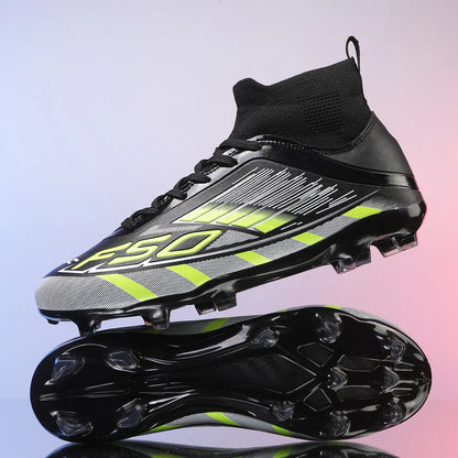 Nouvelles chaussures de football pour hommes, antidérapantes TF/FG, chaussures de sport confortables pour garçons et femmes, chaussures de sport à la cheville, chaussures de football professionnelles, baskets