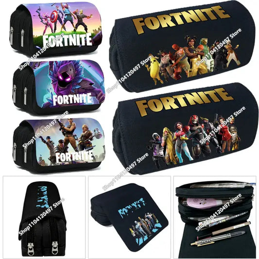 Victory Royale Student Boys Girls Fortnite Capacity Pencil Stationery Case Peely Llama Hero Children's Pen Box Kids Teen Bags