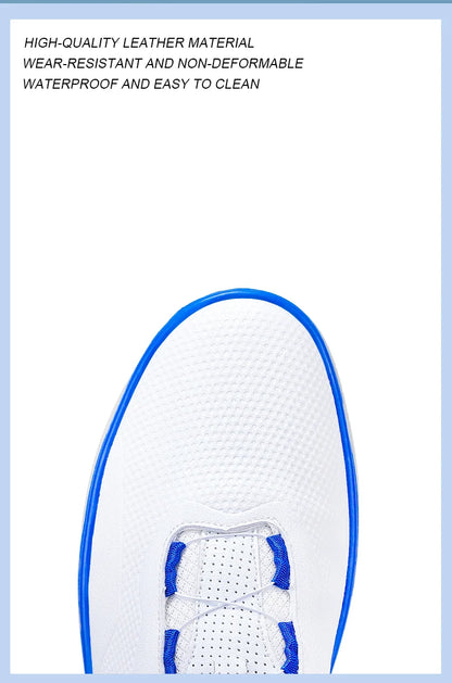 Couple Golf Shoes  Men's White Waterproof  Rotating buckle Fitness Spikeless Non slip Golf Golfer Training Golf Sneakers Women