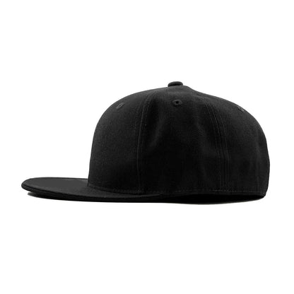 Casquette ajustée entièrement fermée, taille New York Plus Large, style « trucker » pour homme, visière plate, style hip-hop, unie, à fermeture à pression, sans logo, visière plate, bord large, style Era