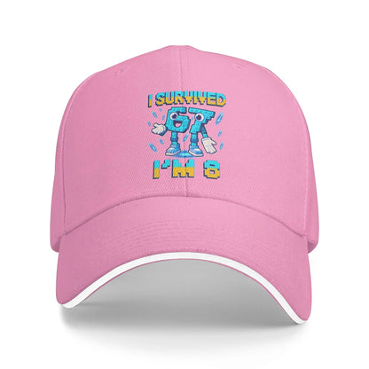 Unisex 8-års fødselsdag „I'm 8 Year Old Six Seven Bruh 6 7 Brainrot Meme Hat“ solbaseballkasketter Nye baseballkasketter Solcremehatte