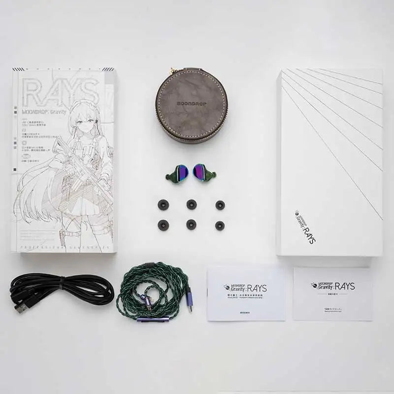 MOONDROP RAYS Gaming Earphones Gravity USB-C DSP Game Sound Card Professional Gaming lEMs Co-tuned with Professional Players
