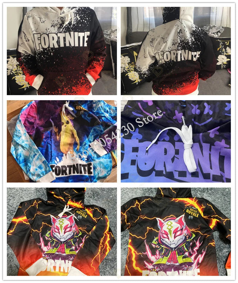 Fortnite Fans Hoodie 3D Battle Royale Print Cosplay Victory Printed Hoodies Men Women Children Hooded Streetwear Sweatshirts