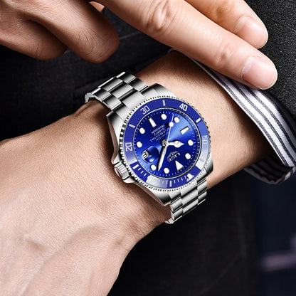 Relógio de homem LIGE – Cronógrafo de quartzo, à prova de água, estilo descontraído e profissional, acessório de moda de luxo de uma grande marca.