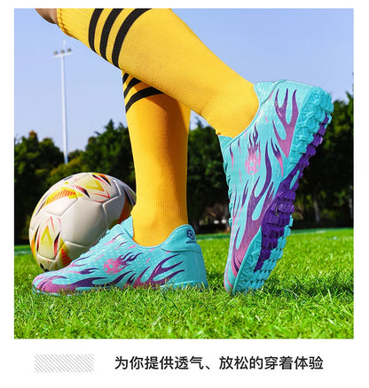 Professional Children's Football Shoes Outdoor Soccer Shoes Kids Futsal Sneakers Lightweight Non-slip Child Soccer Cleats Boys