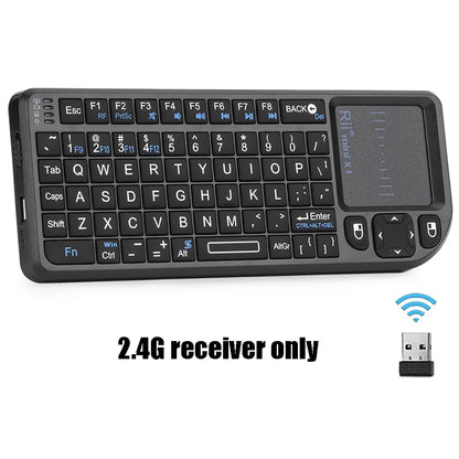 Rii Mini Wireless English Keyboard with TouchPad for Android TV Box/Mini PC/Laptop Mac, Laptop, Windows, Tablet