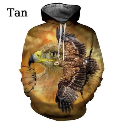 US Eagle Graphic Hoodie Men Clothing 3D Bald Eagle Printing Hoodies Women Pullovers Harajuku Fashion y2k Tops Hoody Sweatshirts
